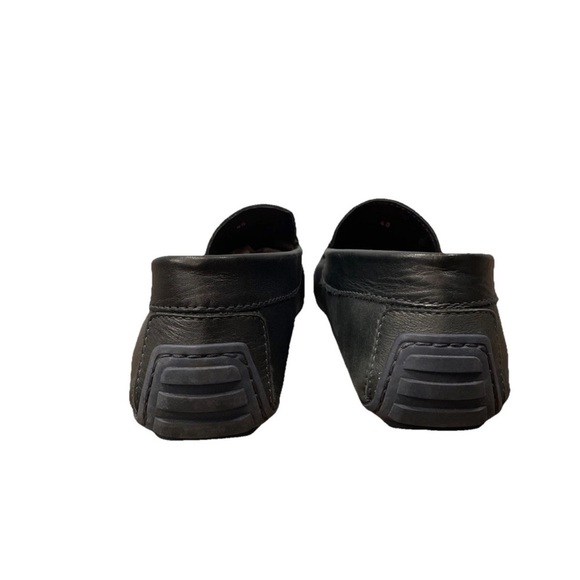 Scarosso Penny loafer Shoe Flat Driving Shoe Leather In Black Size 40 US 8.5-9 - Picture 4 of 7